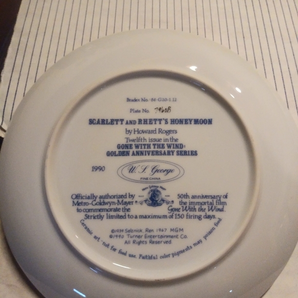 8 "Gone With The Wind," collection collectors plates - Picture 10 of 15